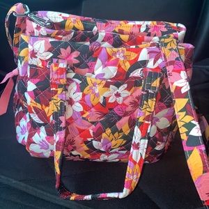 Rosa floral 2021 mini multi compartment crossbody bag, wallet, and lanyard.